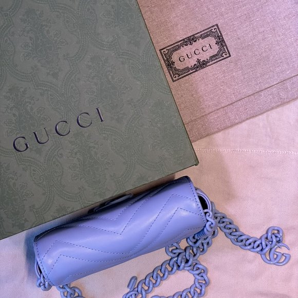 Gucci GG Marmont Belt Bag in Pale Blue - Brand New without Tags - Picture 2 of 5